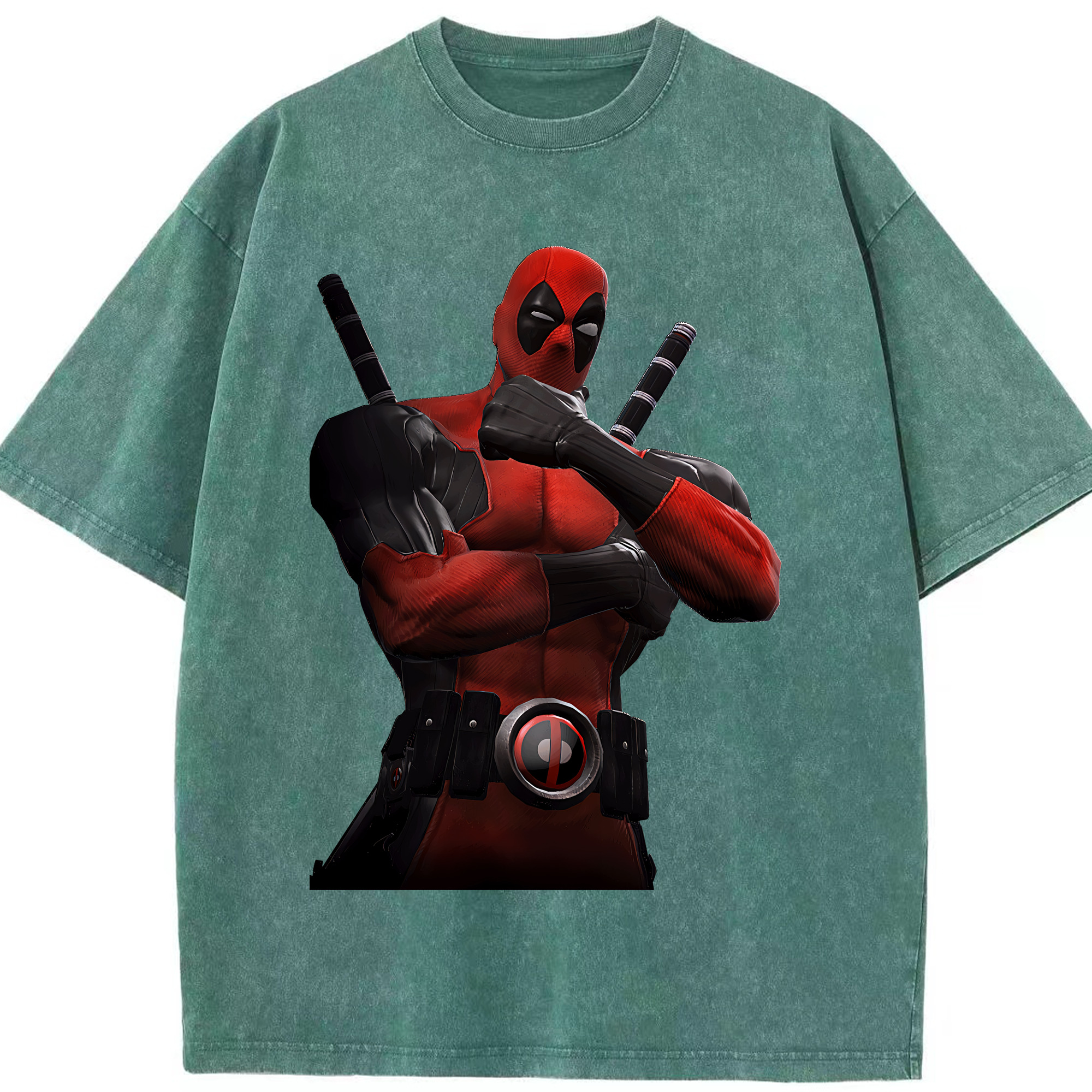 （画像用） Deadpool デッドプール 綿100% ヴィンテージ風 半袖Tシャツ（フロントプリント）